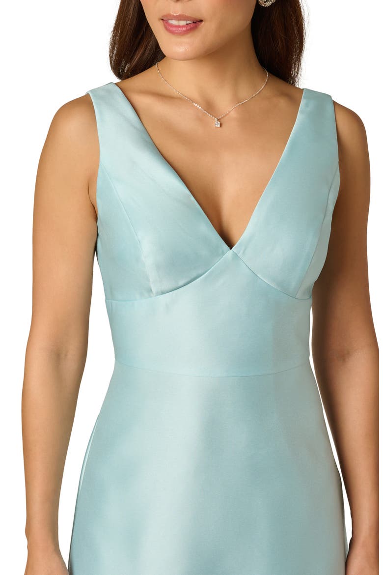 Mikado High-Low Cocktail Dress, Alternate, color, CLEAR SKY