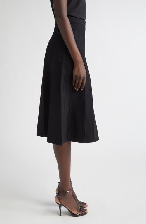 St John St. John Knit A-line Skirt In Black