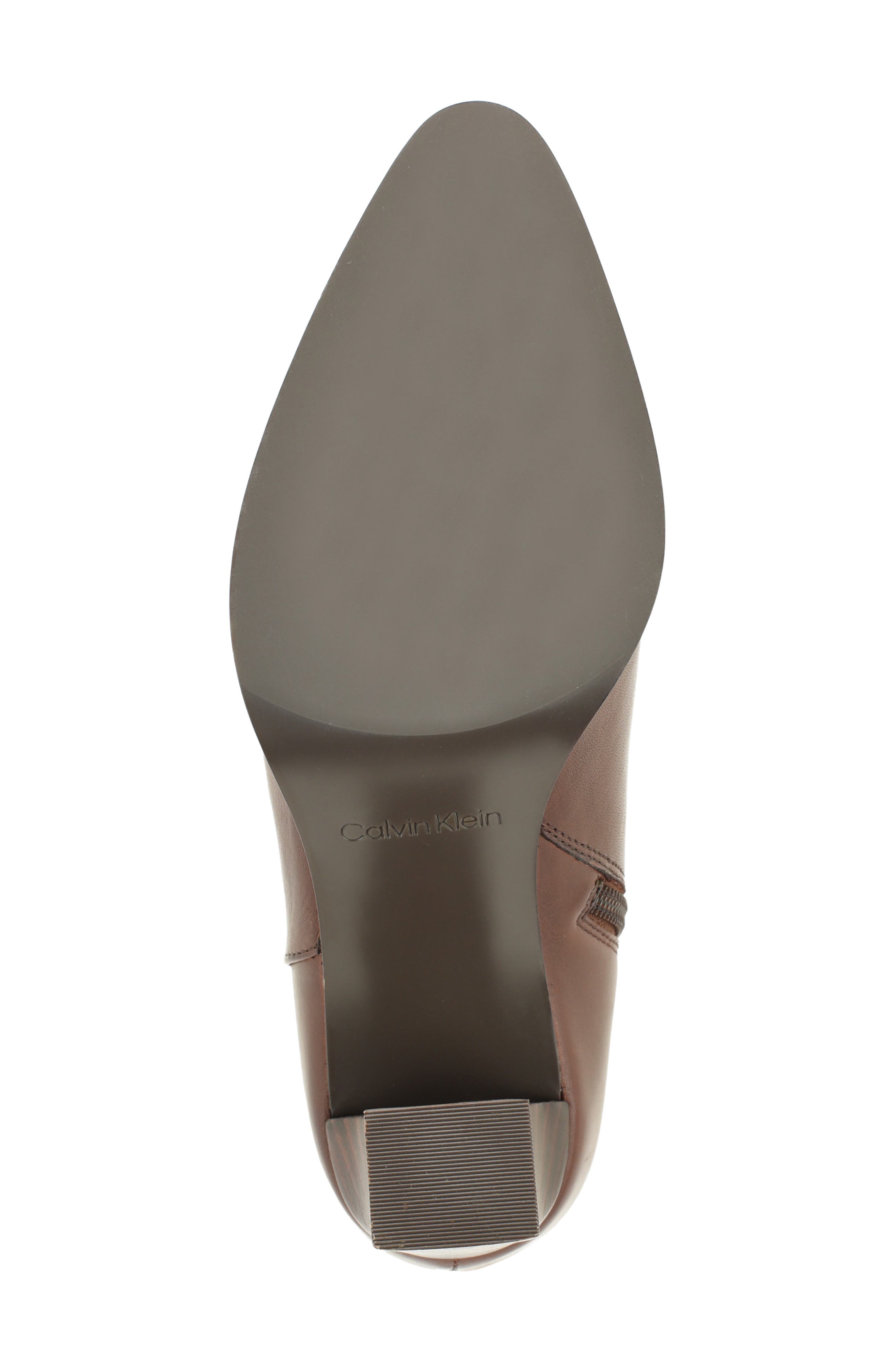 Deven Leather Bootie, Alternate, color, DARK BROWN LEATHER