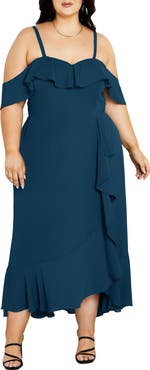 City Chic Remi Ruffle Maxi Dress