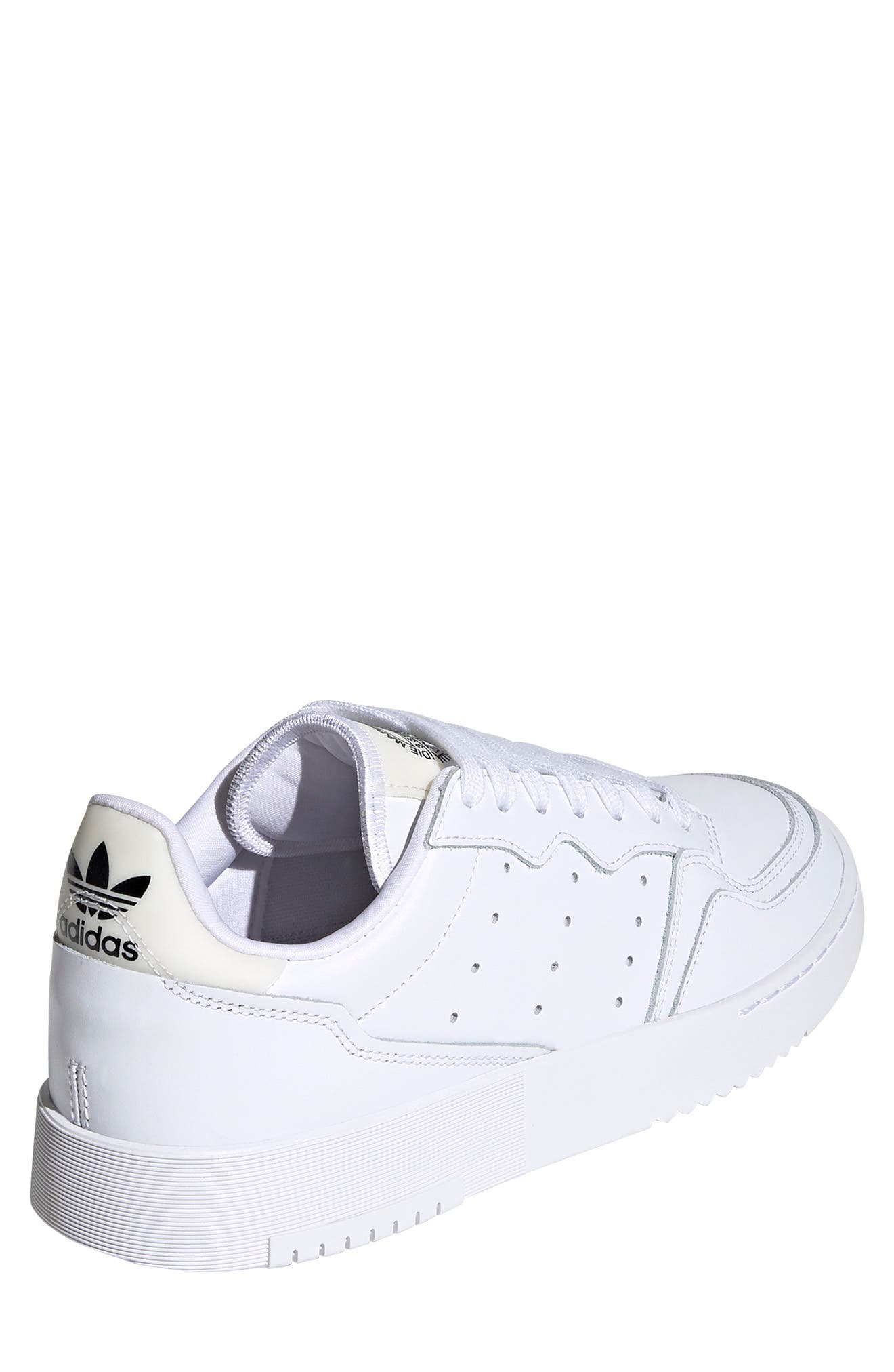 Supercourt Leather Tennis Shoe, Alternate, color, WHITE/ OFF WHITE