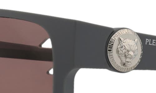 Philipp Plein Sport 57mm Square Sunglasses In Grey Grey Pink