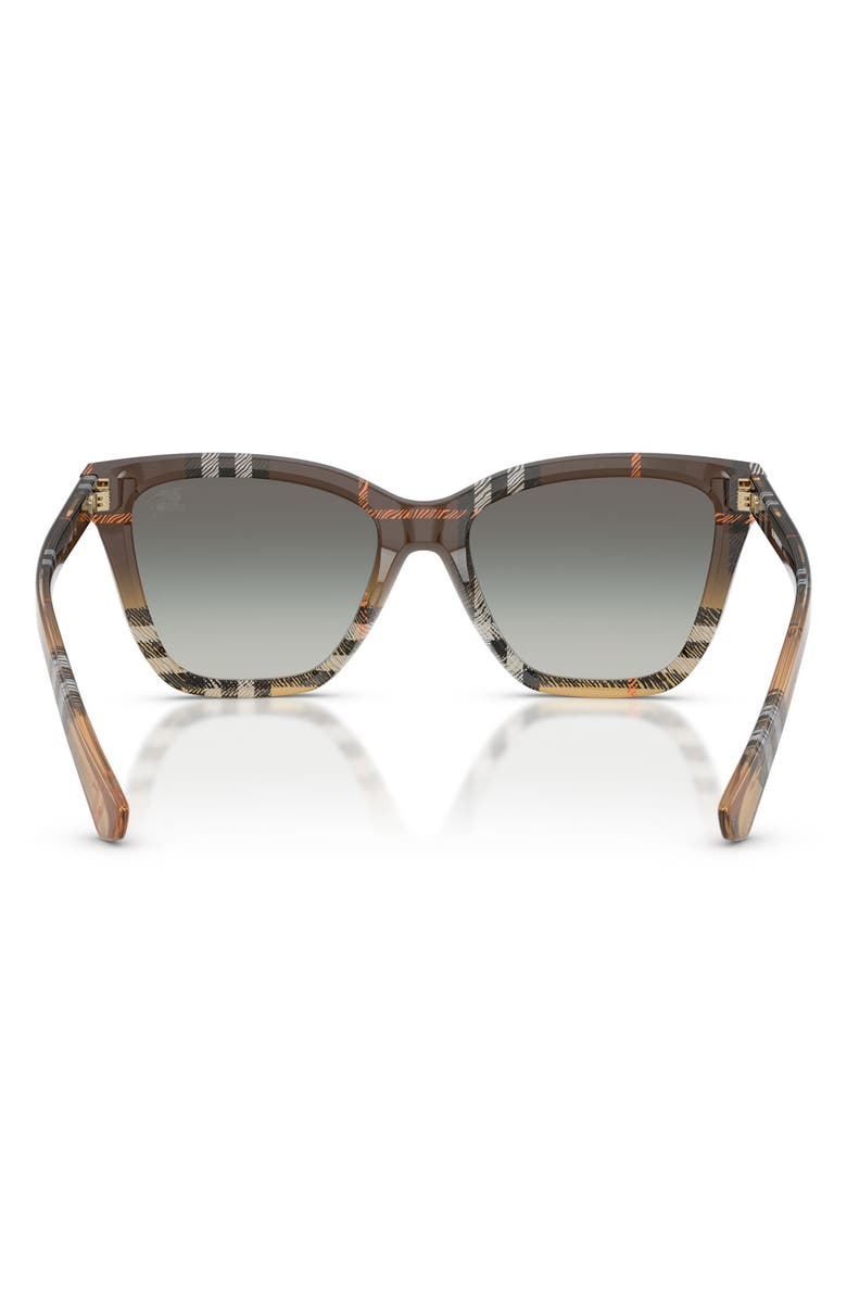Burberry 54mm Square Sunglasses, Alternate, color, Check Gradient Sand / Grey