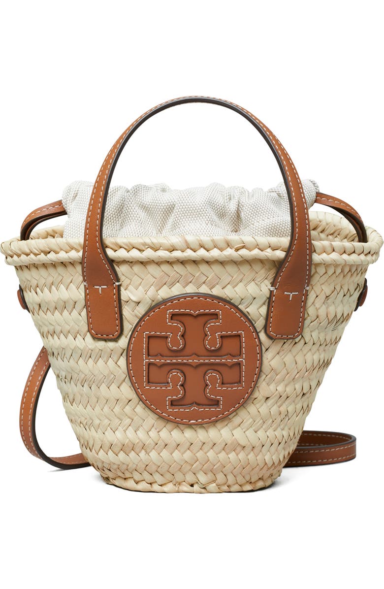 Tory Burch Ella Mini Straw Basket Bag, Main, color,