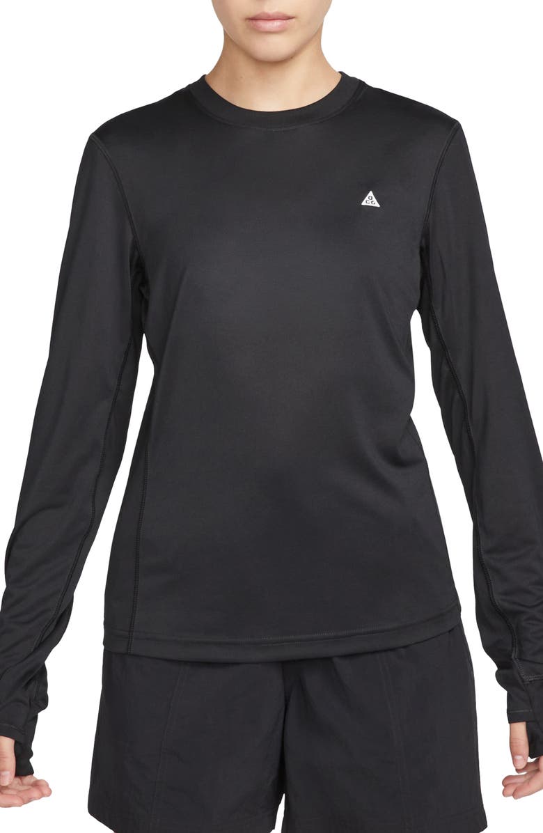 Nike All Conditions Gear Crewneck Running Top, Main, color, 