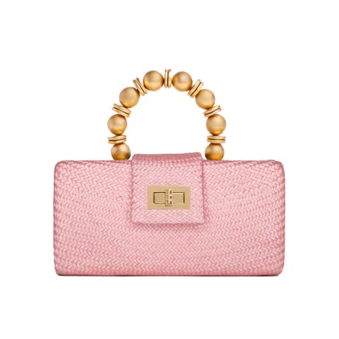 THE SERENA Woven Straw Clutch Bag