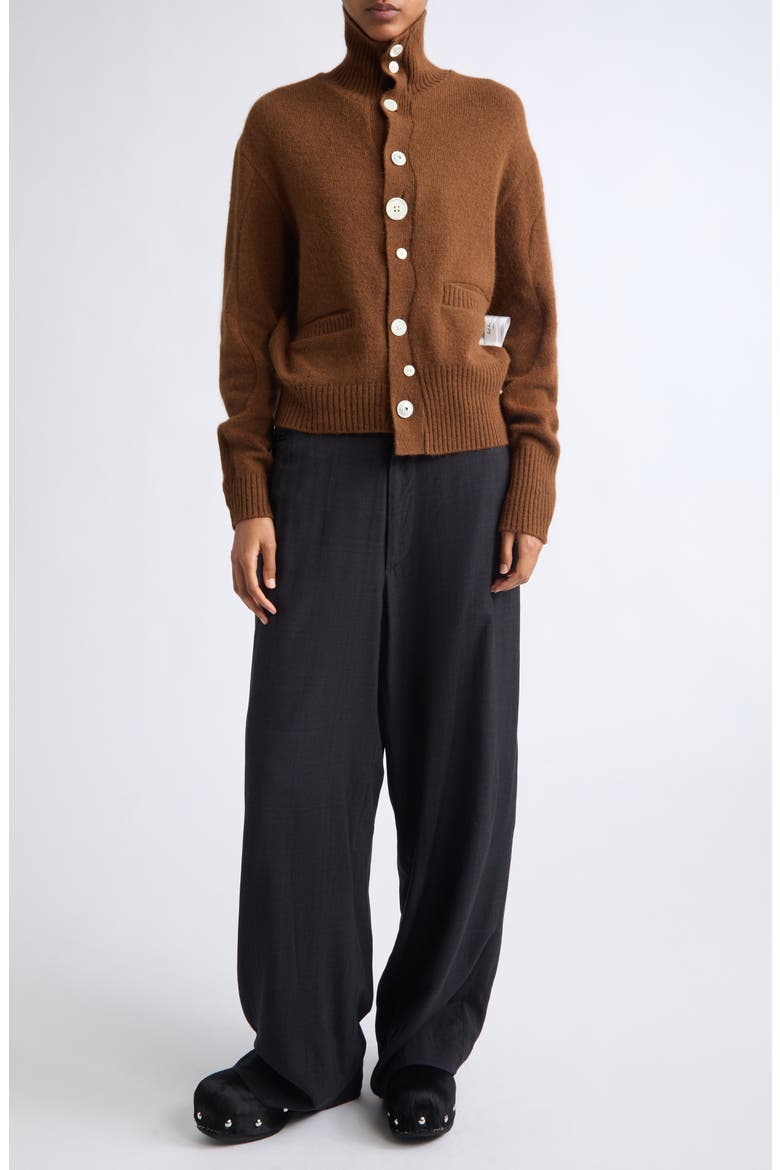 Wool Blend Cardigan, Alternate, color, BROWN