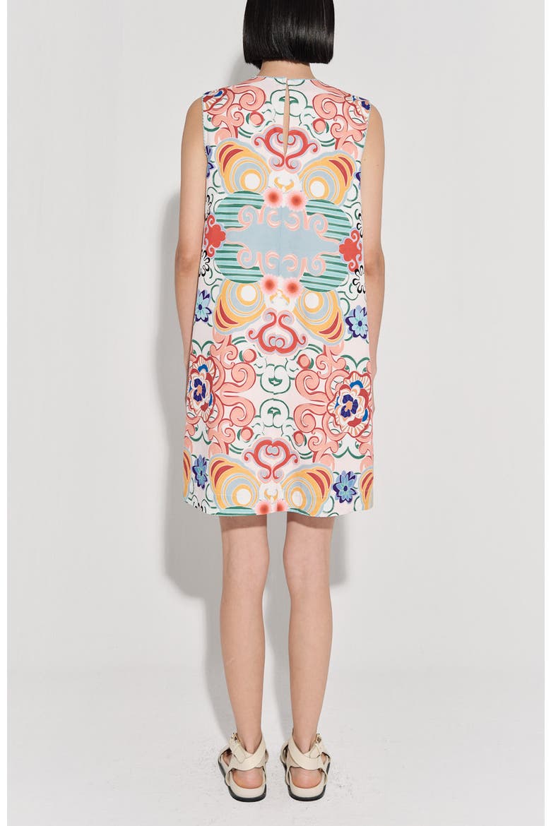 Mundo Sleeveless Column Cotton Minidress, Alternate, color, Cometa Print