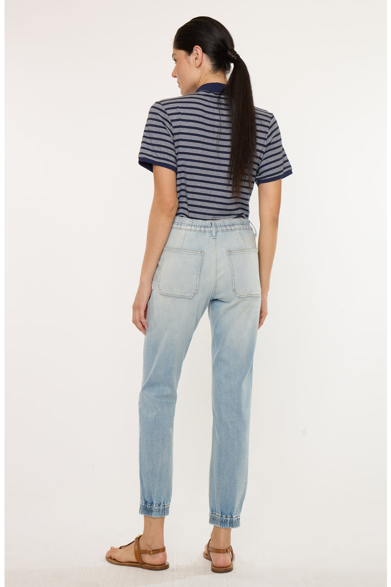 Chelly High Rise Light Wash Jogger, Alternate, color, Light Wash