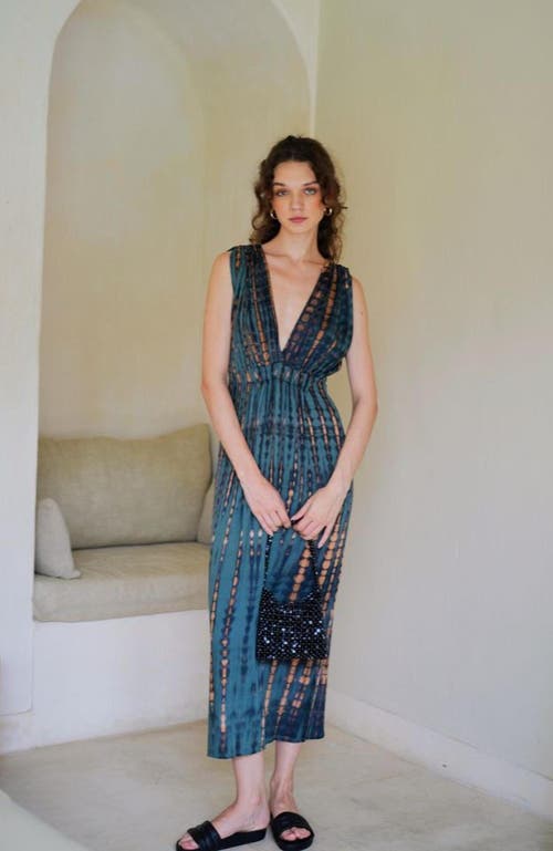Pink Haley Clara Maxi Slip Dress In Green