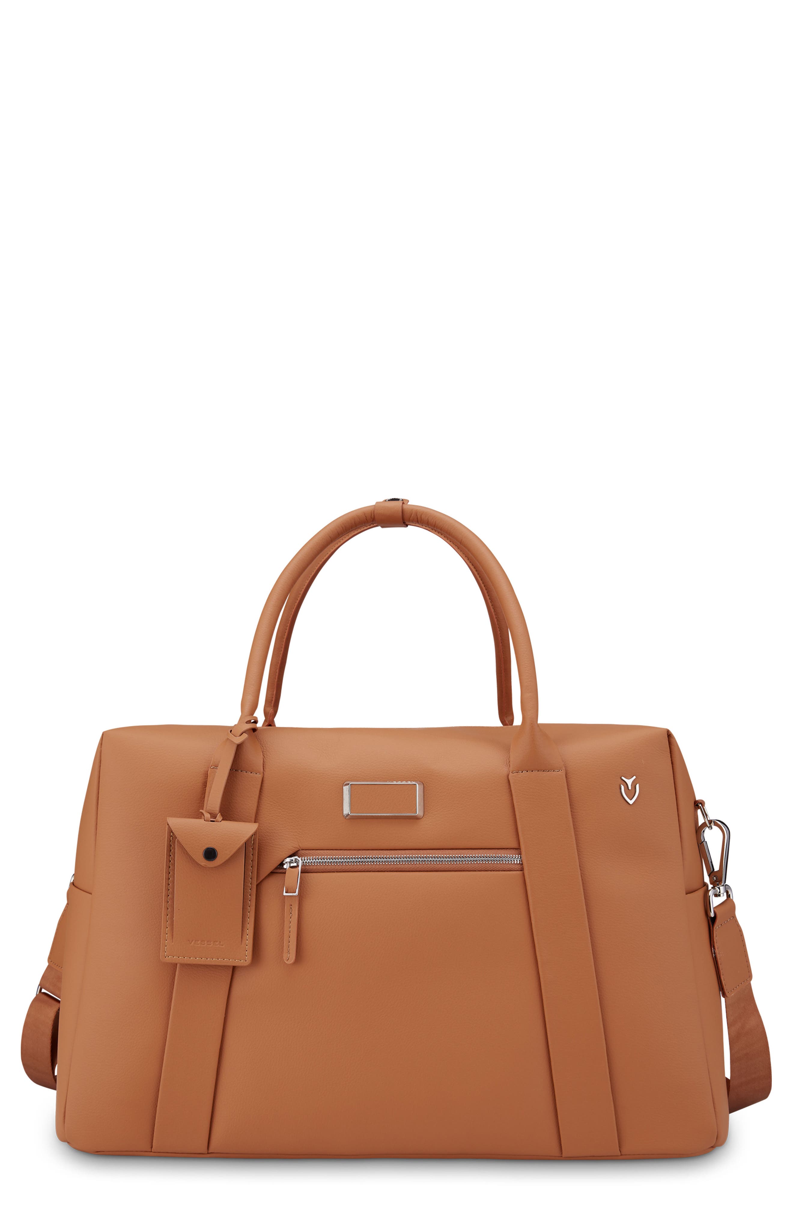 Signature 2.0 Faux Leather Duffle Bag, Main, color, PEBBLED TAN