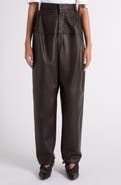 Bottega Veneta Intrecciato Panel Leather Trousers