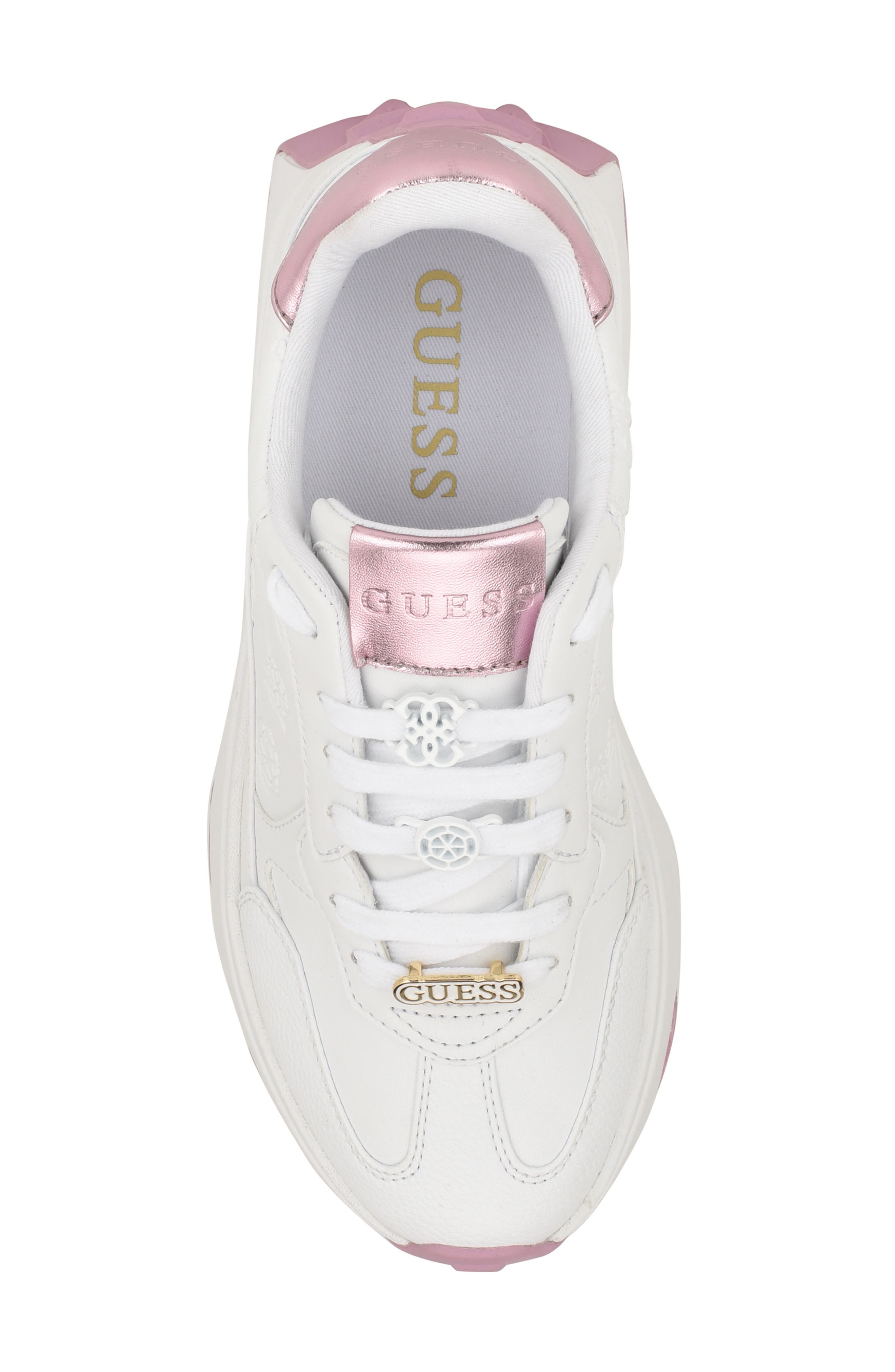 GUESS Calebb Sneaker, Alternate, color, White 147