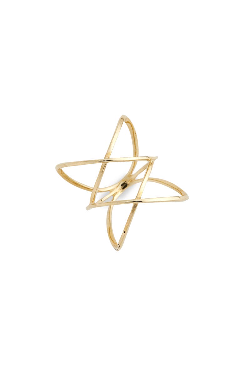 14K Double Crisscross Ring   (Nordstrom Exclusive), Main, color, YELLOW GOLD