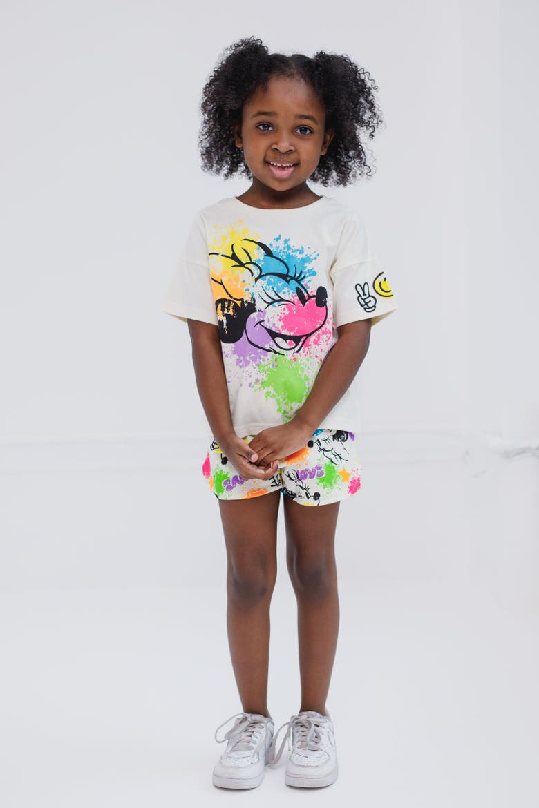 Minnie Mouse 2-Piece T-Shirt and Shorts Set, Alternate, color, Minnie Mouse Ivory
