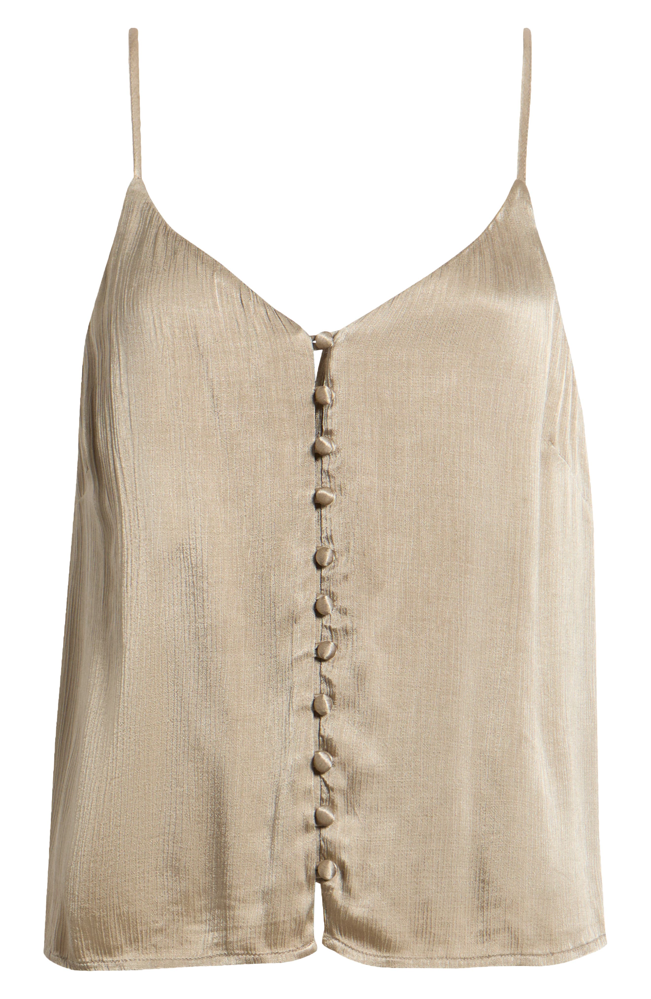 Bella Dahl Button Front Satin Camisole (Women) | Nordstrom