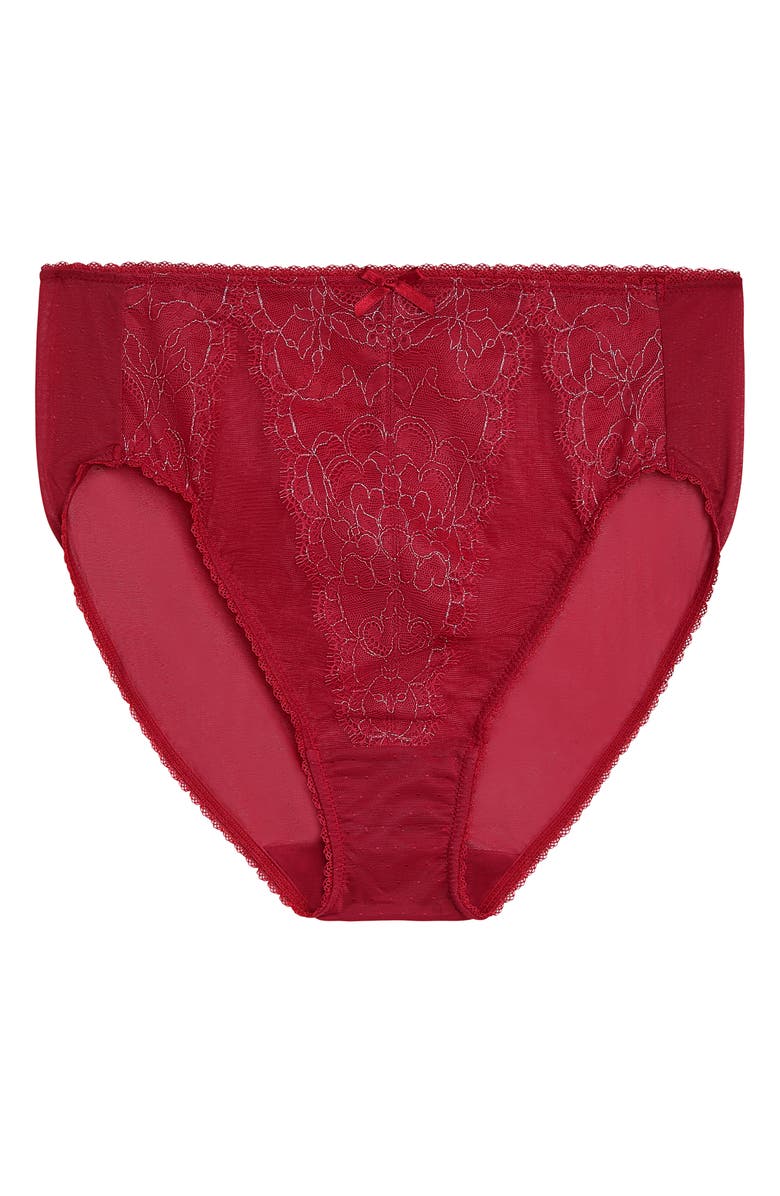 Wacoal Retro Chic High Cut Briefs, Alternate, color, Regina Red
