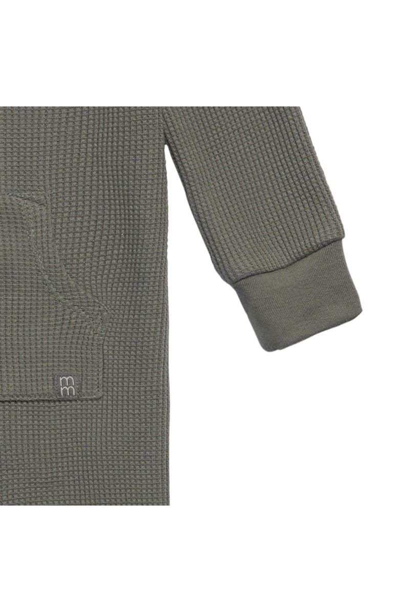 Modern Moments<sup>™</sup> by Gerber Waffle Knit Romper with Kangaroo Pocket, Alternate, color, Dark Green