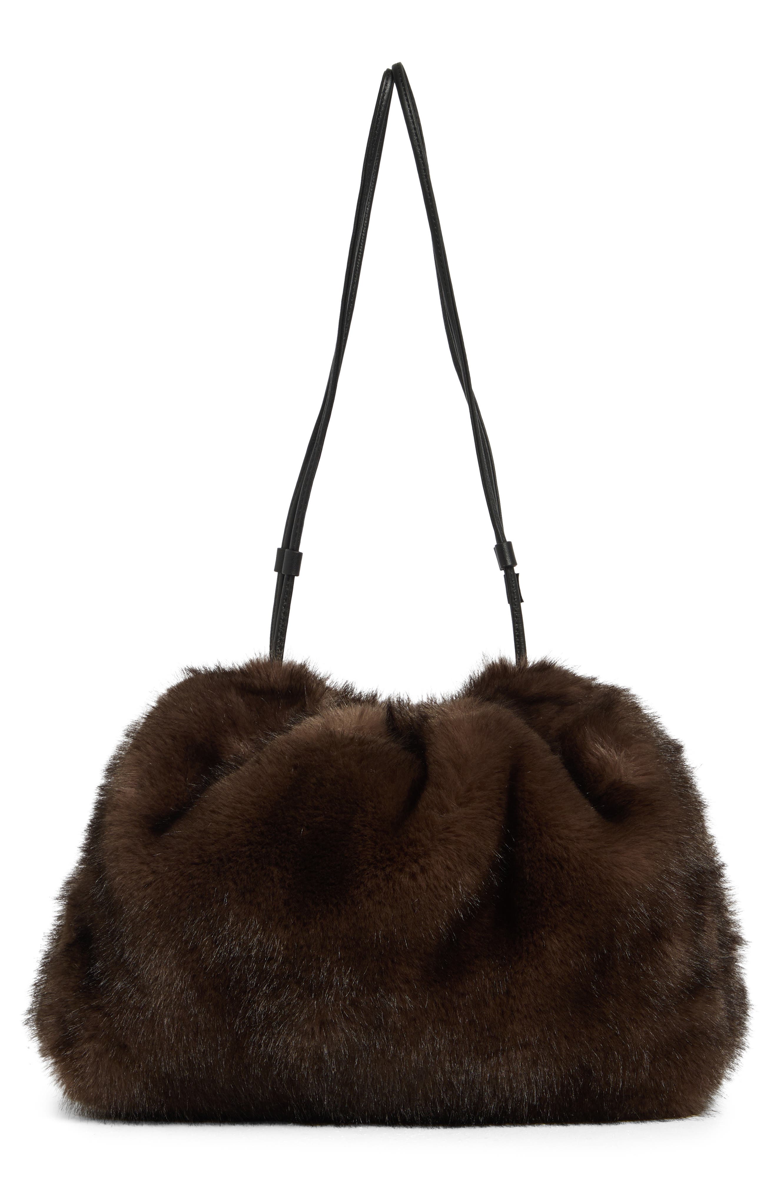 Arlo Faux Fur Shoulder Bag, Alternate, color, MINK