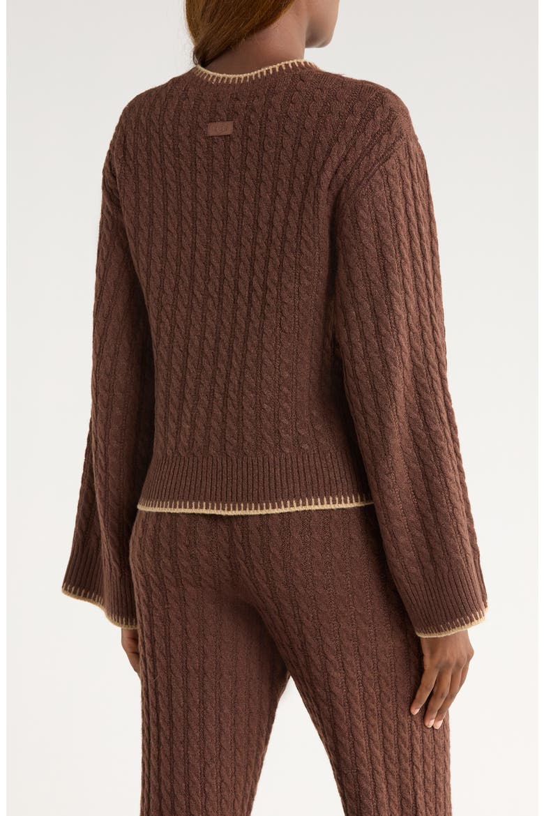 Rylynn Cable Flare Sleeve Sweater, Alternate, color, COLA