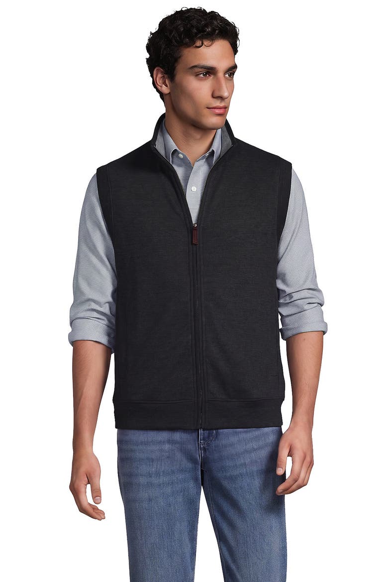 Bedford Rib Full Zip Vest, Main, color, Dark Charcoal Heather