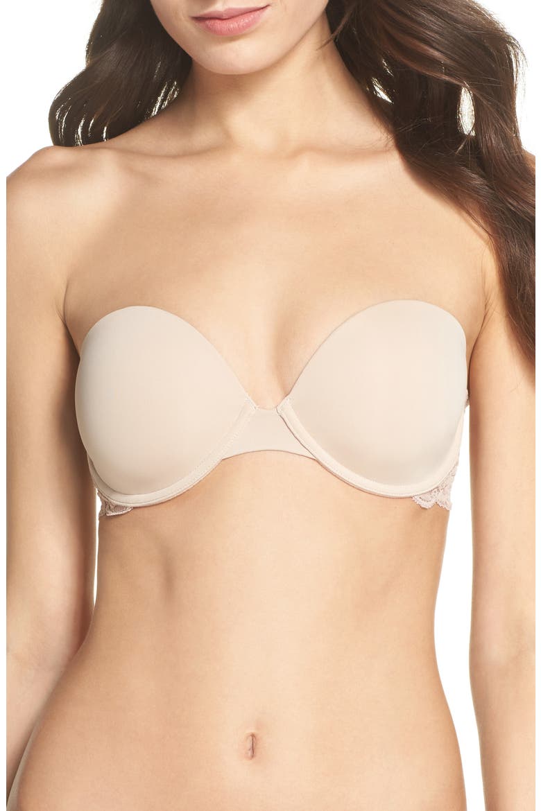 Goddess Multi-Way Strapless Bra, Main, color, CASHMERE