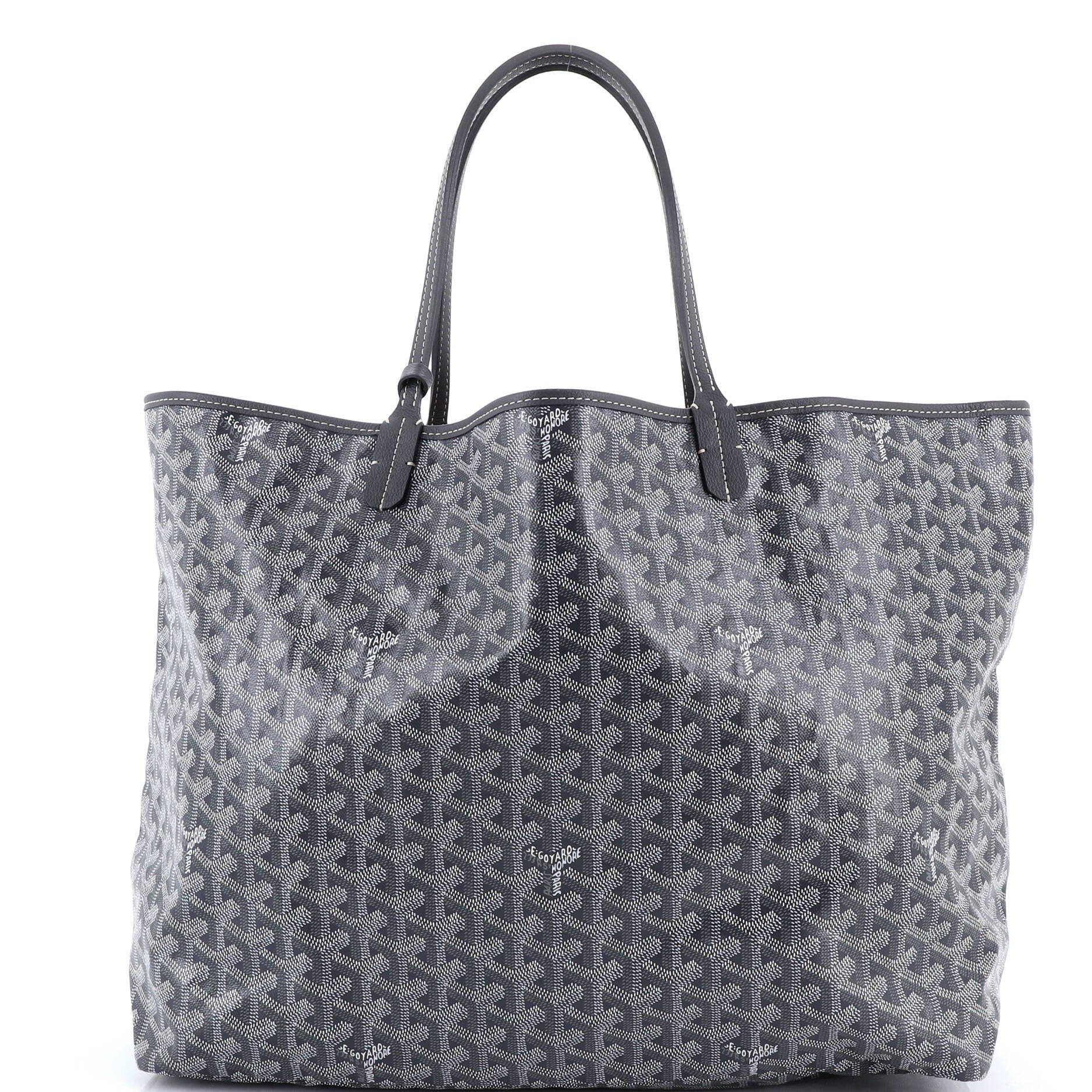 Pre-Owned Goyard Saint Louis Tote Coated Canvas GM, Main, color, Gray