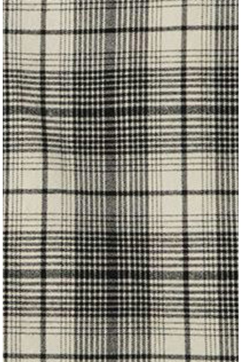Builder's Bowery Standard Fit Plaid Flannel Water Repellent Snap-Up Shirt, Alternate, color, OFF WHITE/ BLACK
