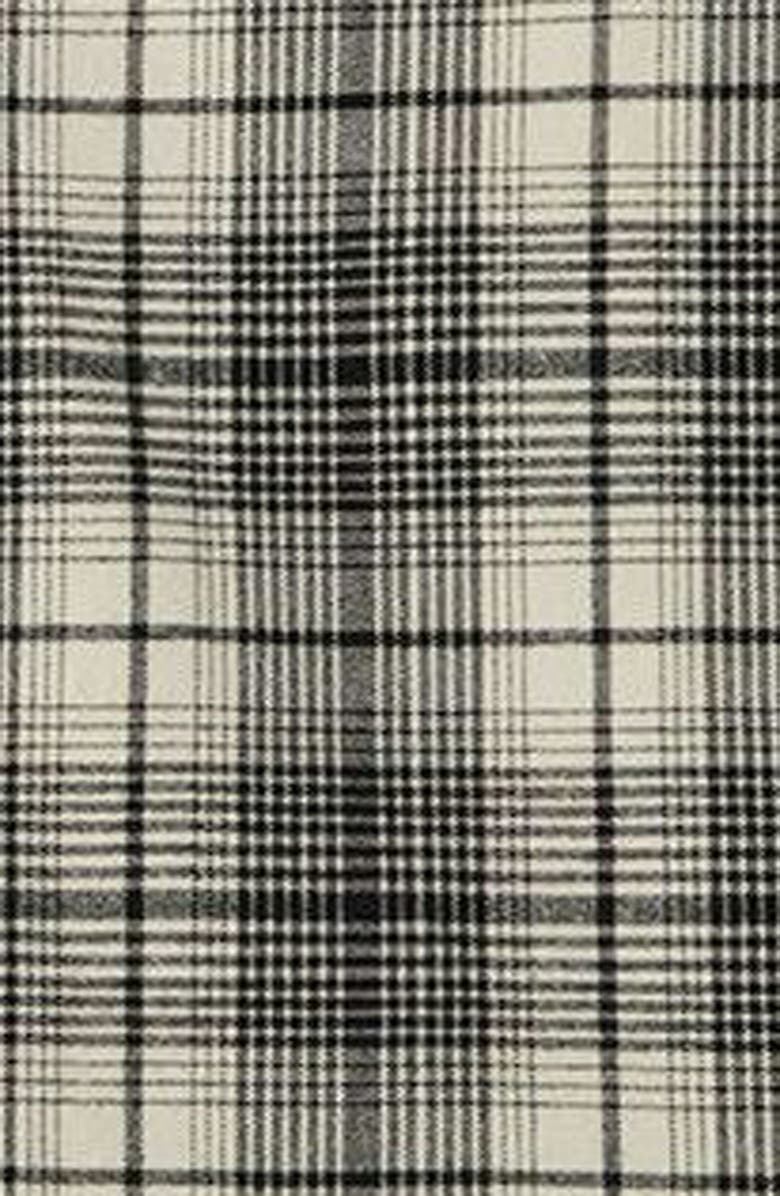 Brixton Builder's Bowery Standard Fit Plaid Flannel Water Repellent Snap-Up Shirt, Alternate, color, Off White/ Black