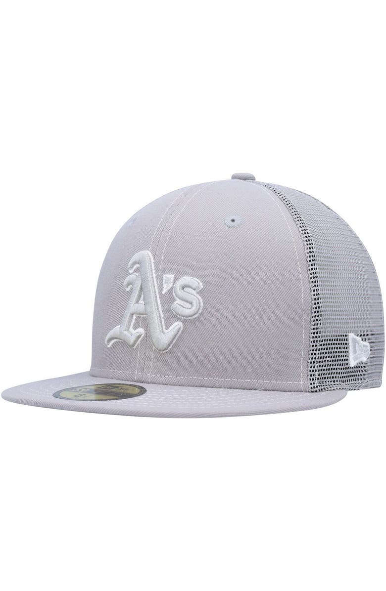 New Era Men's New Era Gray Oakland Athletics 2023 On-Field Batting Practice 59FIFTY Fitted Hat, Main, color, Gray