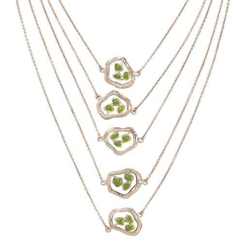 Dhwani Bhansal Terra Layered Necklace In Gold Plated