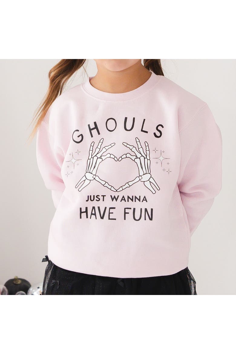 Ghouls Just Wanna Have Fun Halloween Sweatshirt, Alternate, color, Ballet Pink