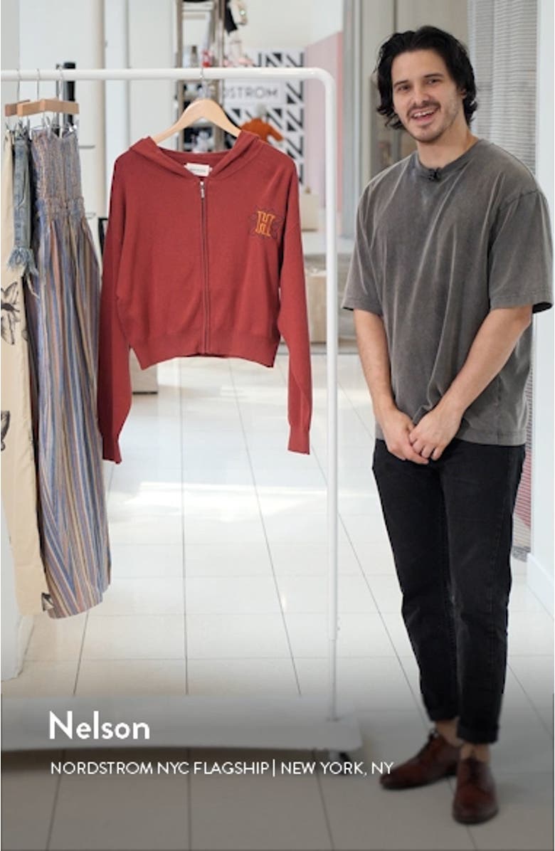 Jacquard Zip-Up Cotton Hoodie, sales video thumbnail