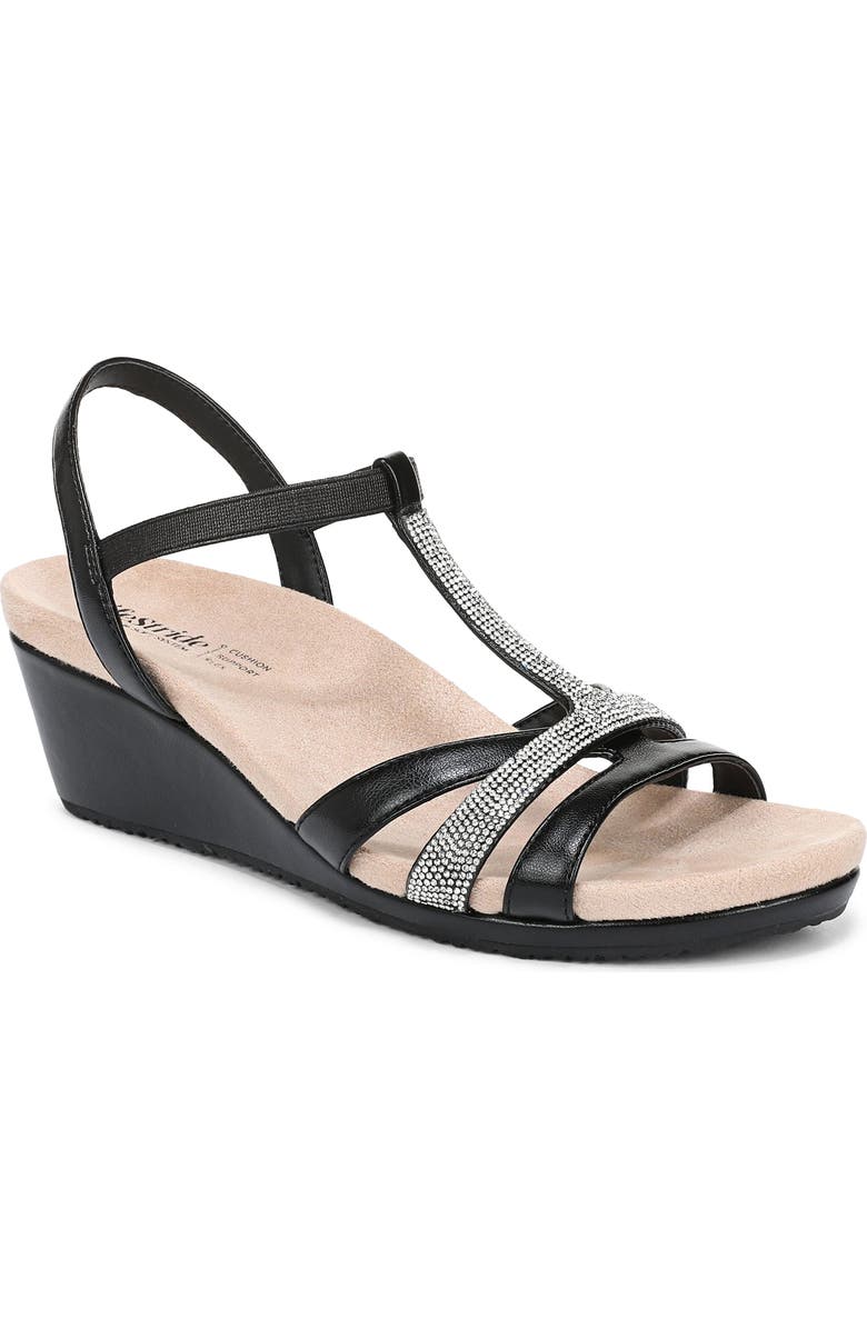 LifeStride Mimosa Slingback Platform Wedge Sandal, Main, color, Black