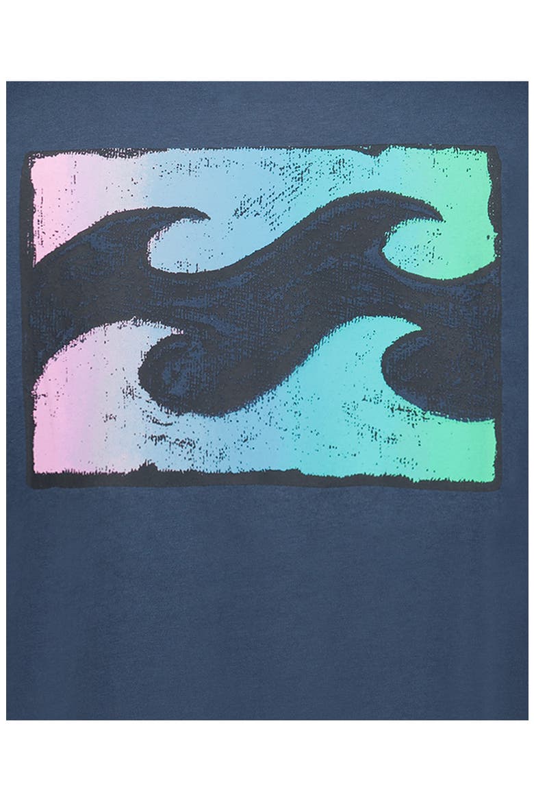 Kids' Crayon Wave Graphic T-Shirt, Alternate, color, DENIM