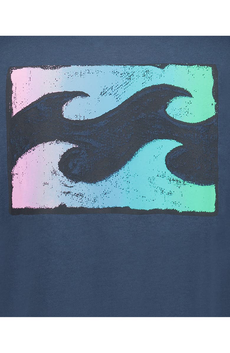 Billabong Kids' Crayon Wave Graphic T-Shirt, Alternate, color, Denim