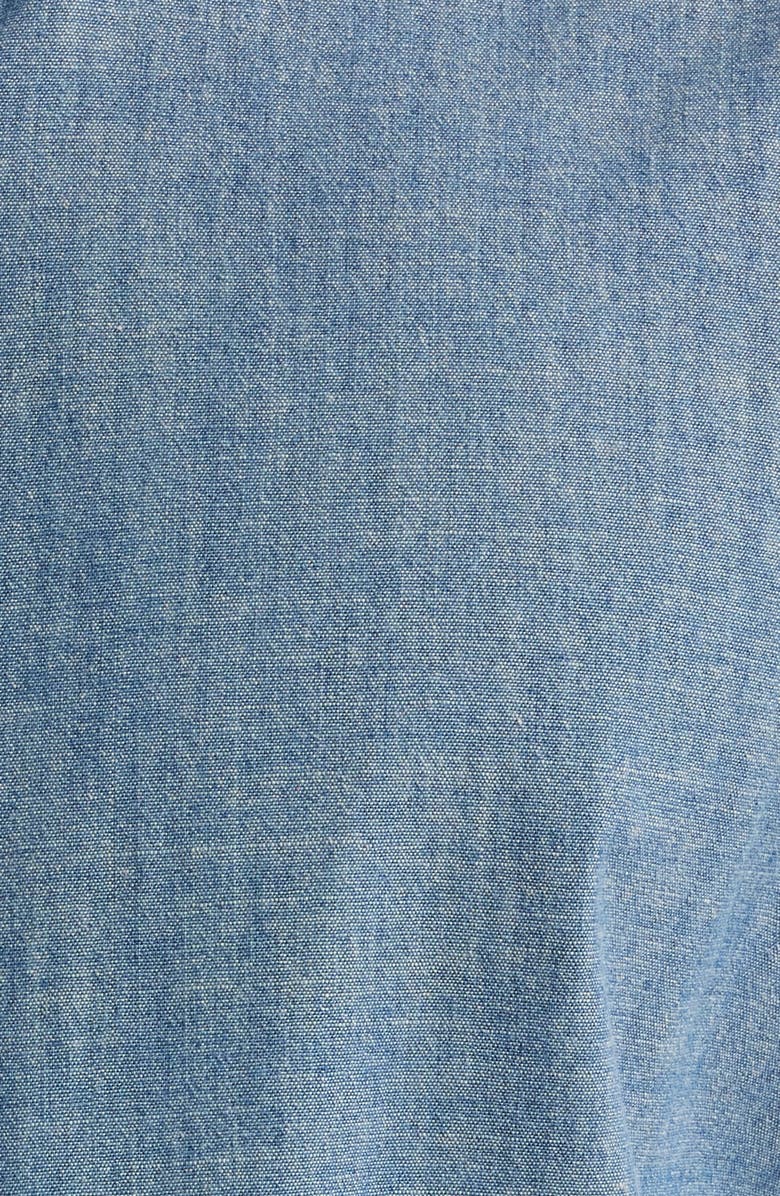 Peter Millar Davenport Stretch Chambray Button-Down Shirt, Alternate, color, Indigo