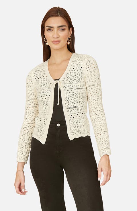 Crochet Tie Front Cardigan