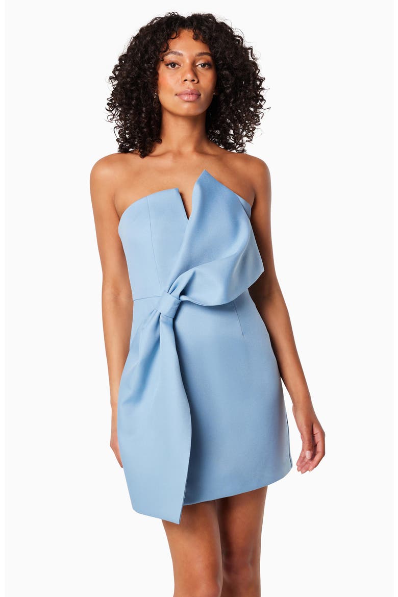 Zurich Strapless Minidress, Alternate, color, CORNFLOWER