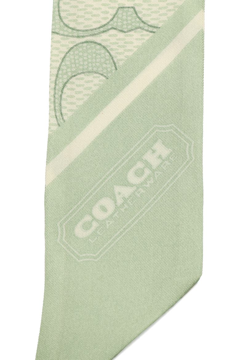 Textured Signature Logo Silk Scarf, Alternate, color, MINT