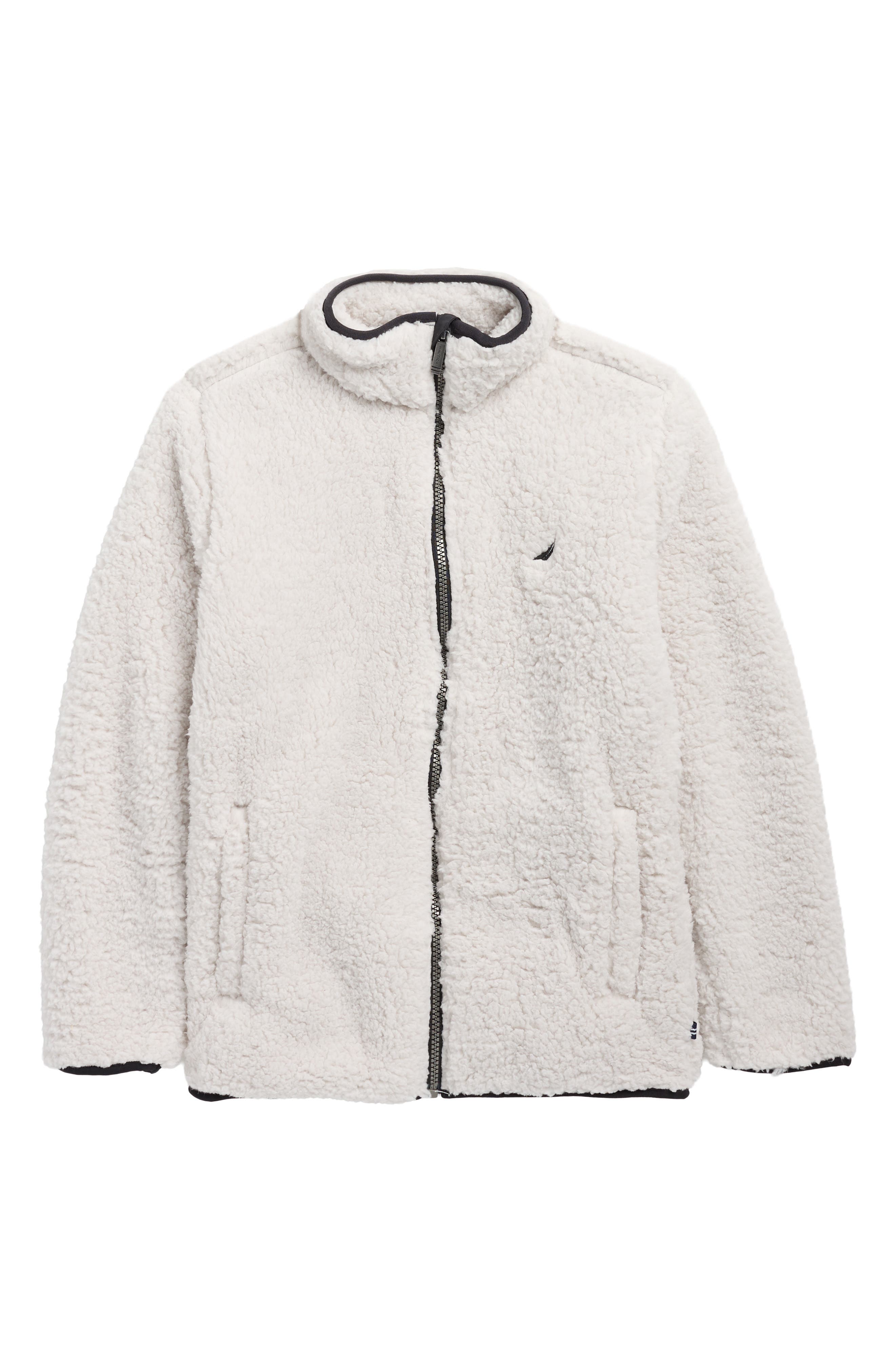 Nautica Kids' Faux Shearling Zip-Up Hoodie