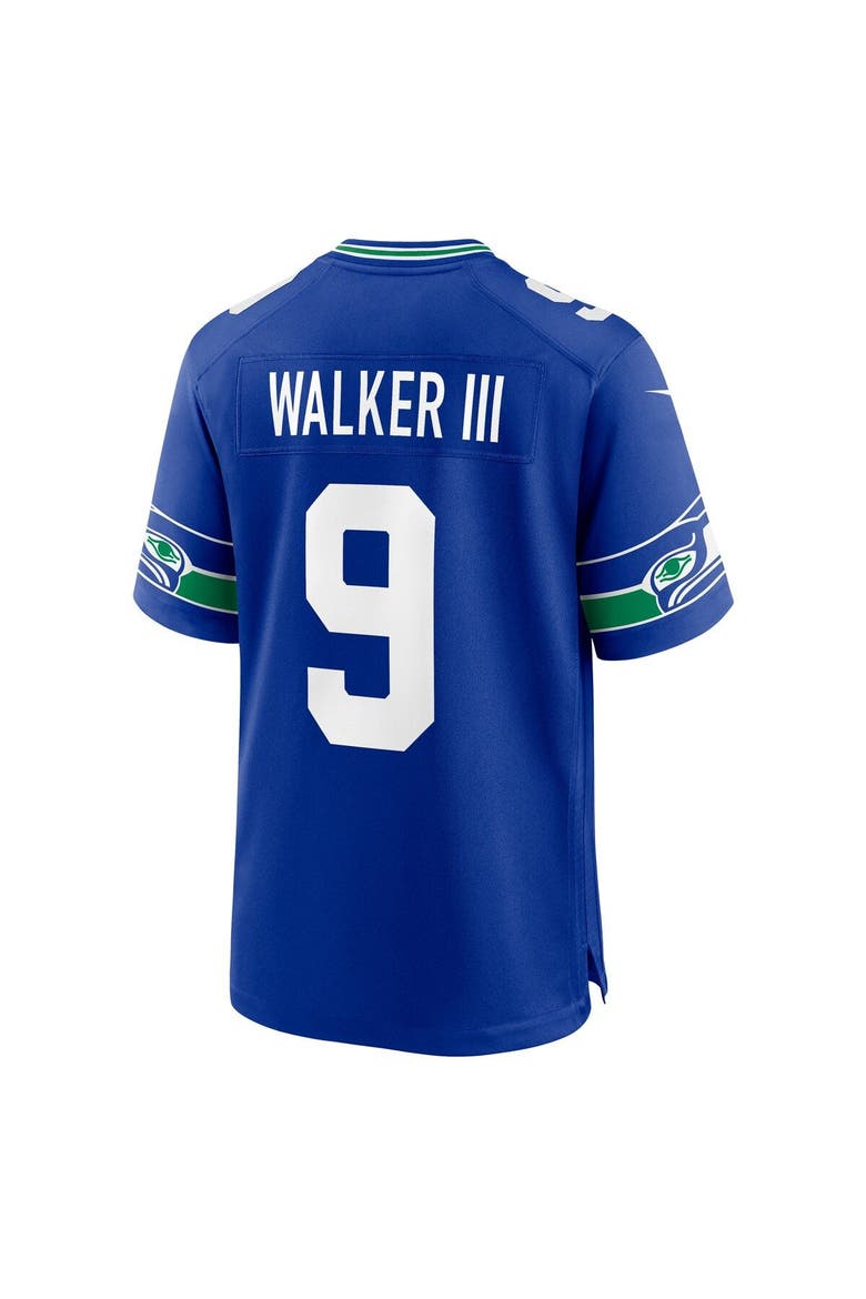 Men's Nike Kenneth Walker III Royal Seattle Seahawks Throwback Player Game Jersey, Alternate, color, Royal