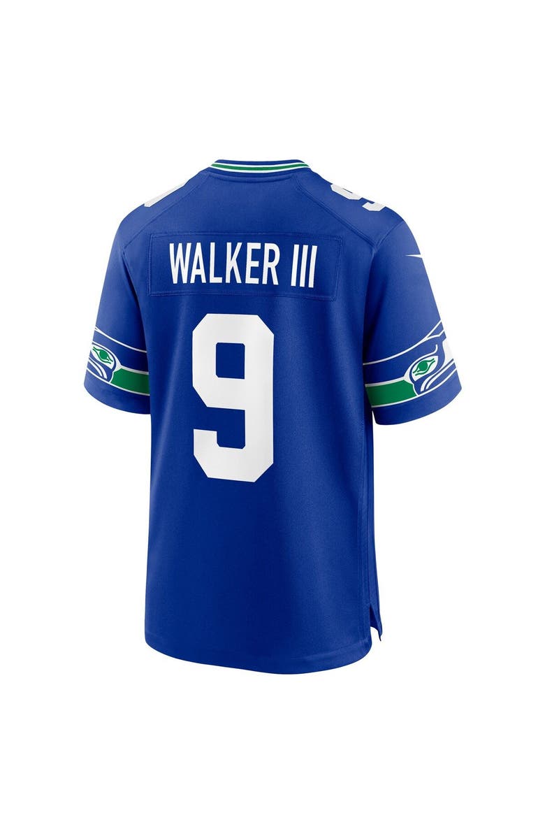 Nike Men's Nike Kenneth Walker III Royal Seattle Seahawks Throwback Player Game Jersey, Alternate, color, Royal