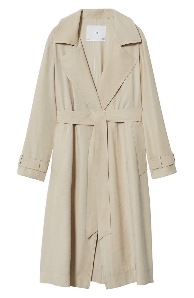 MANGO Belted Trench Coat, Alternate, color,