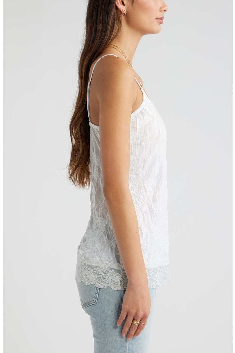 Crinkle Satin Camisole, Alternate, color, WHITE