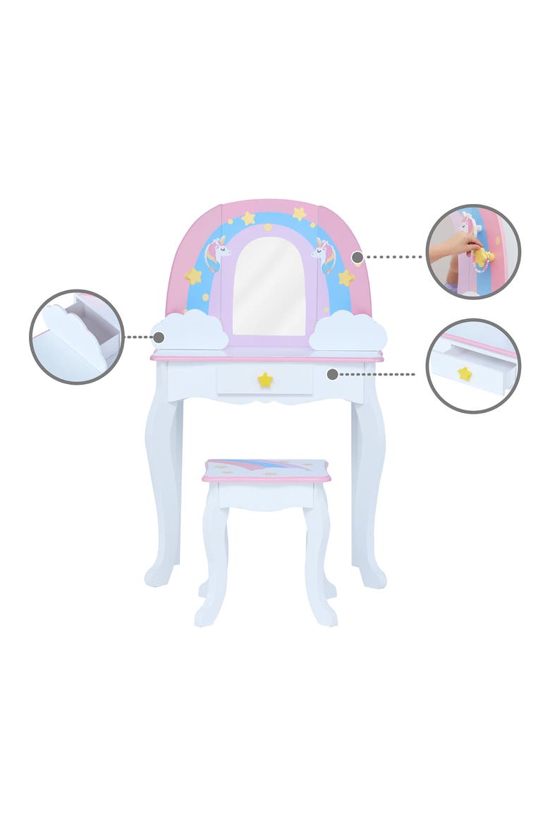 Fantasy Fields Little Dreamer Vanity & Stool, Alternate, color, PINK