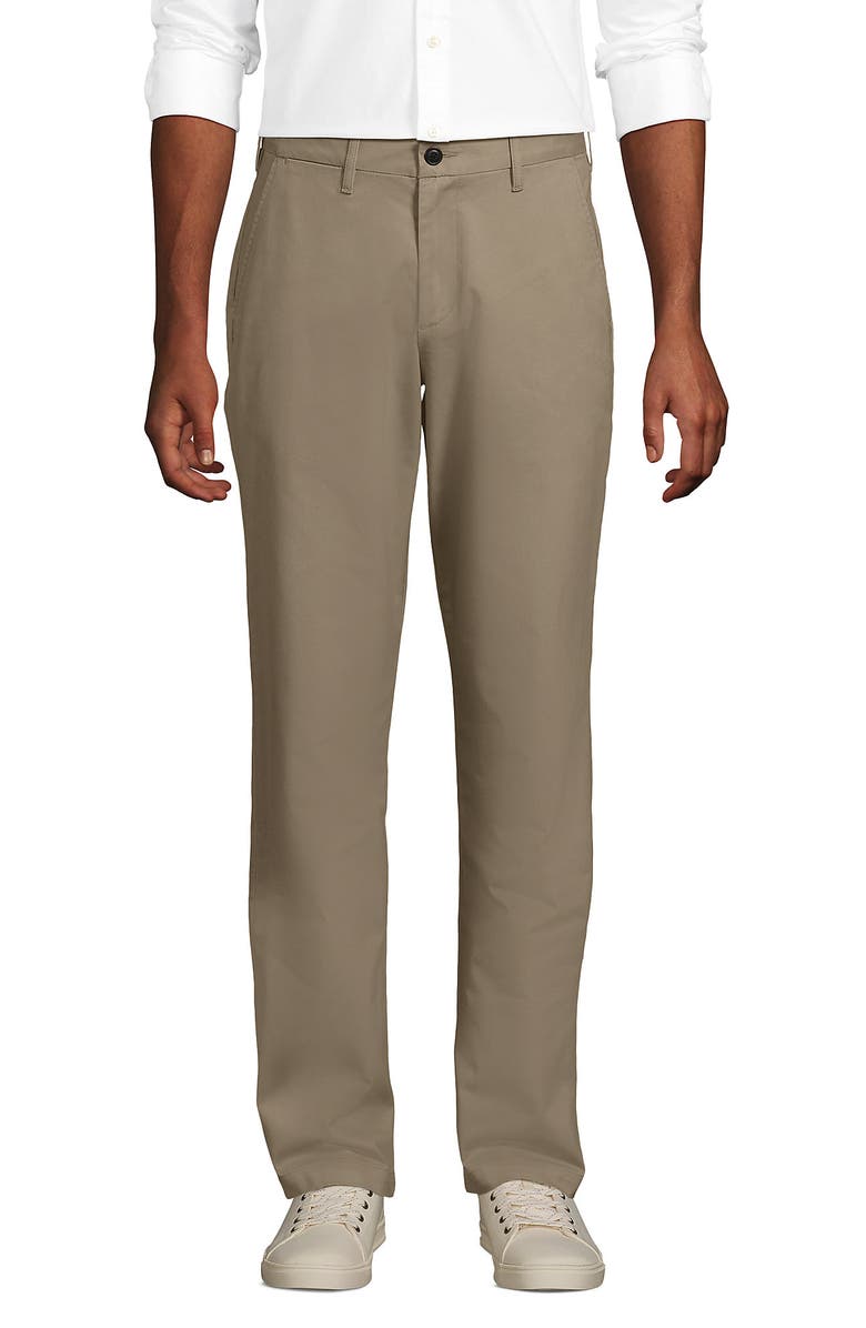 Lands' End Travel Kit Comfort Waist Athletic Fit Chino Pant, Main, color, Khaki