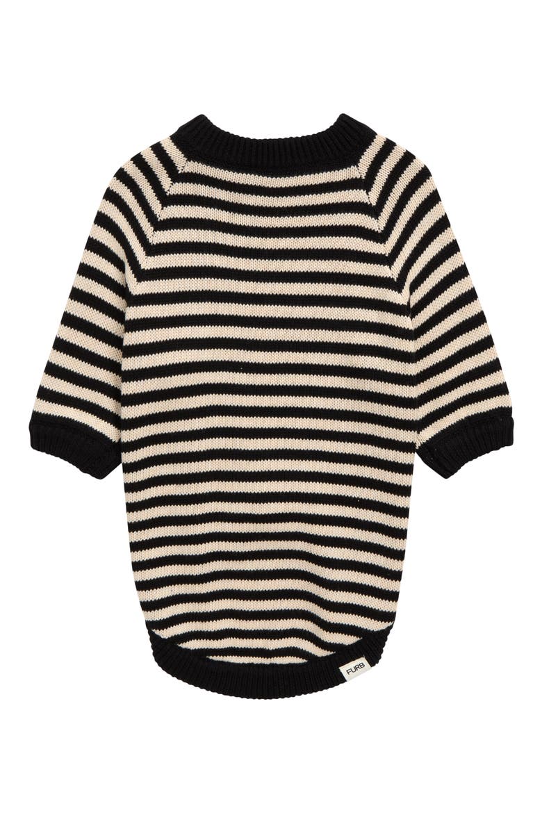 Like a Bandit Striped Pet Sweater, Main, color, BLACK/ WHITE