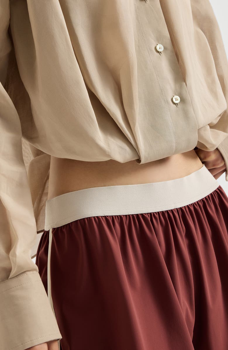 Brunello Cucinelli Organza shirt, Alternate, color, Beige