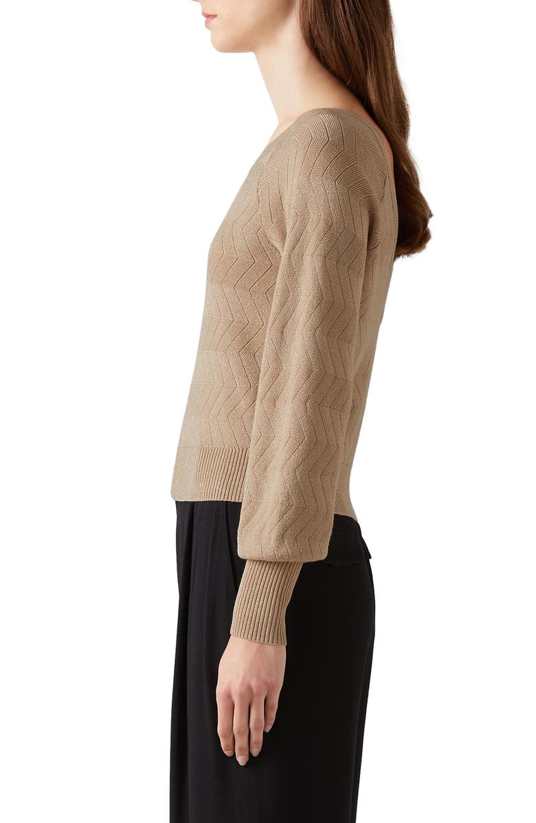 LK Bennett Goldie Metallic Sweater, Alternate, color, 